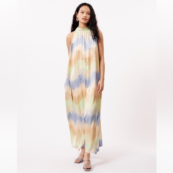 FRNCH Paris Aubreya Tie-Dye Halter Maxi Dress - NWT - Size M - Picture 9 of 11